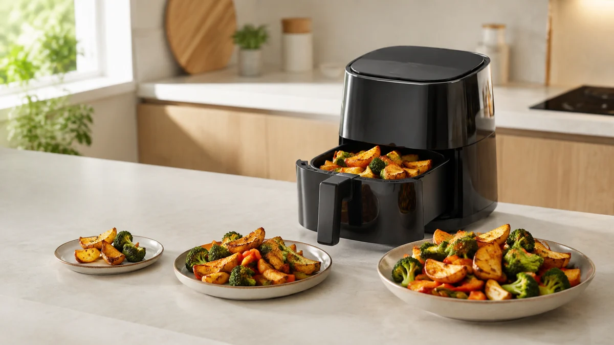 Air fryer cu porții diferite pentru alegerea capacității potrivite