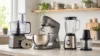 Robot de bucătărie, mixer planetar, blender și chopper comparate pe un blat de bucătărie